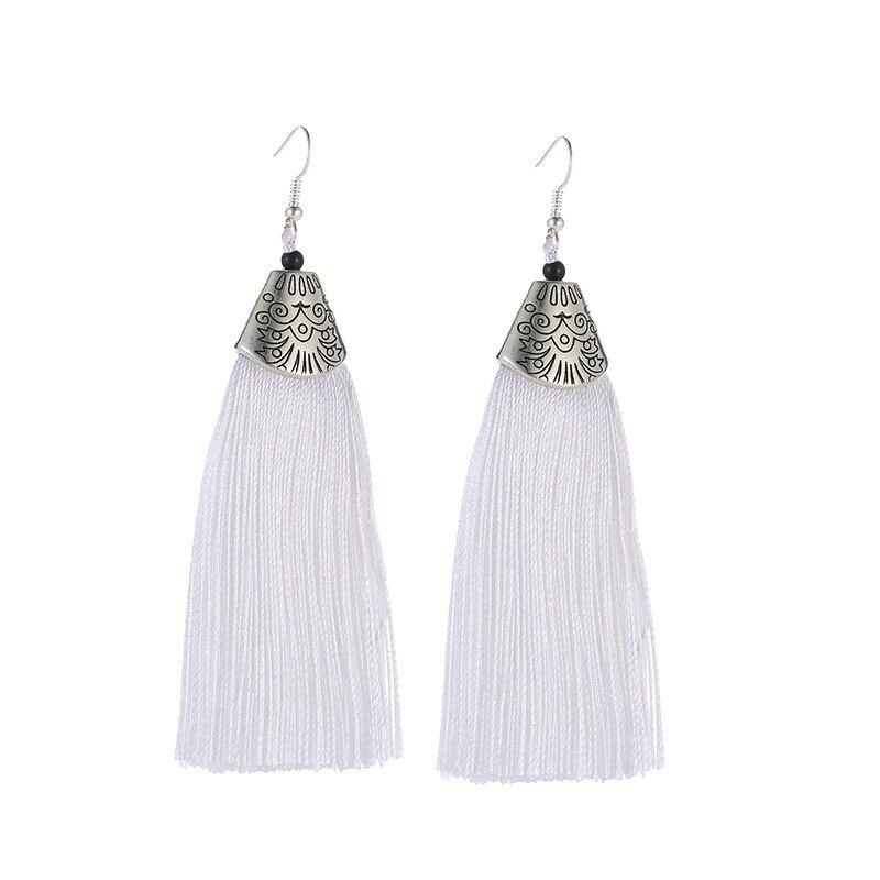Mehrfarbige Bohemian Trend Blatt Quaste Tropfen Ohrringe