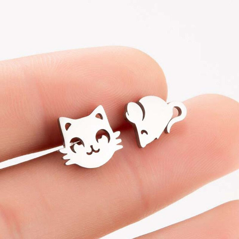 Kollektion Ohrstecker aus Edelstahl in verschiedenen Stilen