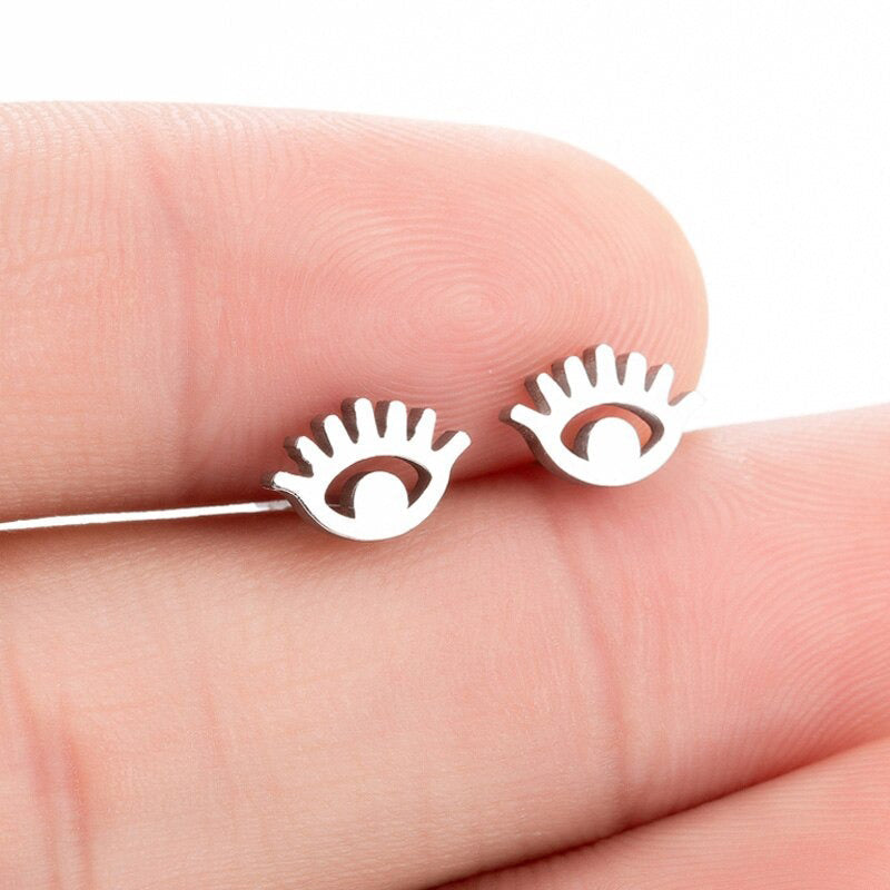 Kollektion Ohrstecker aus Edelstahl in verschiedenen Stilen