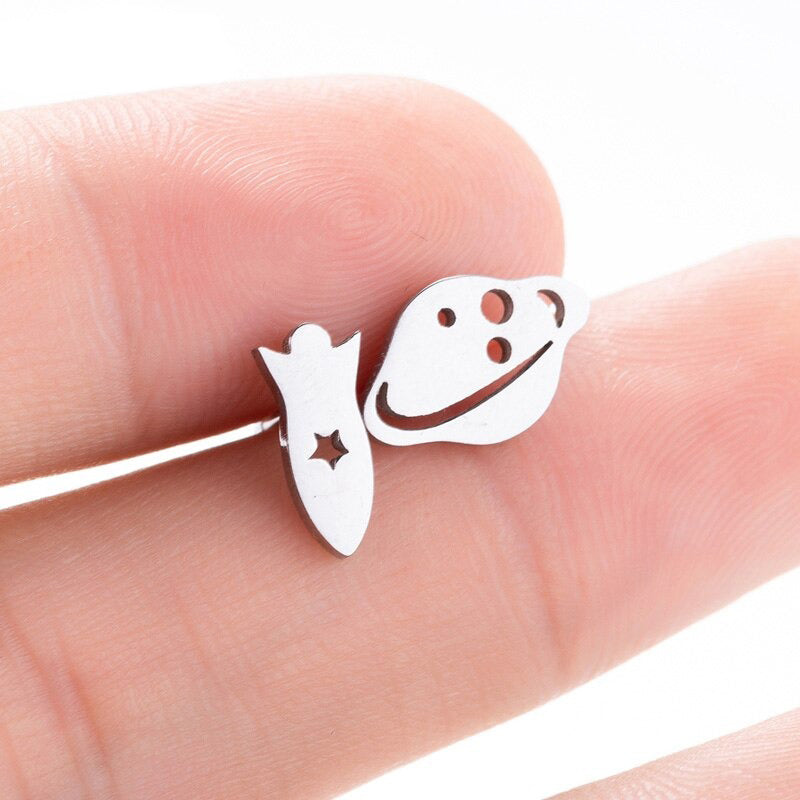 Kollektion Ohrstecker aus Edelstahl in verschiedenen Stilen