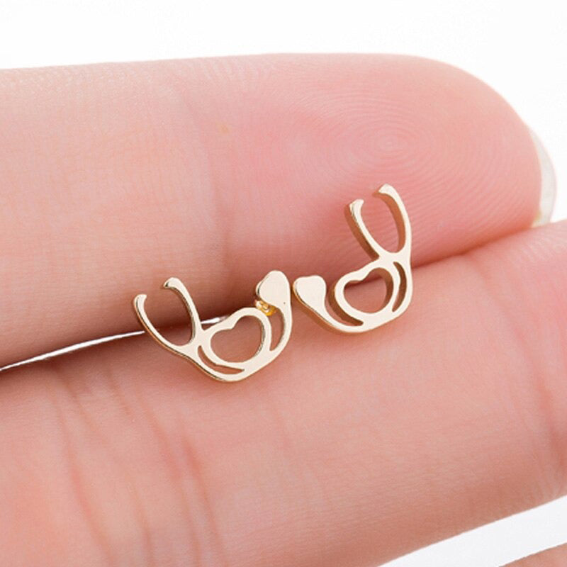 Kollektion Ohrstecker aus Edelstahl in verschiedenen Stilen