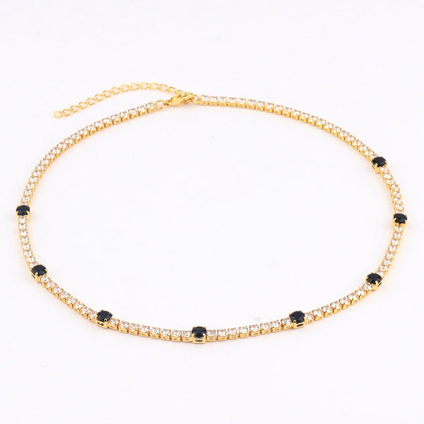 18K Edelstein Halskette