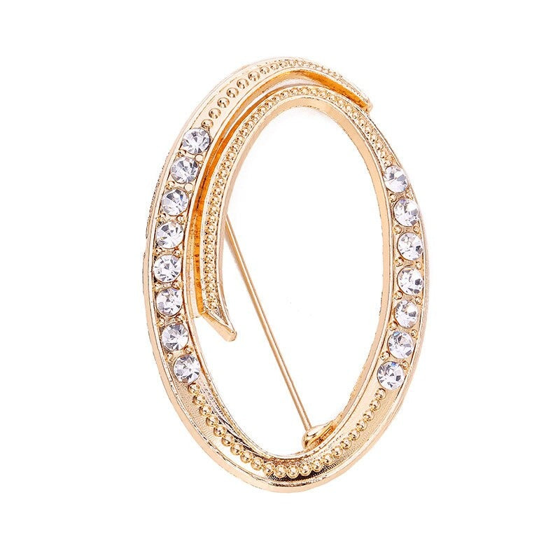 Personalisierte mit Strasssteinen besetzte Broschennadeln mit Anfangsbuchstaben