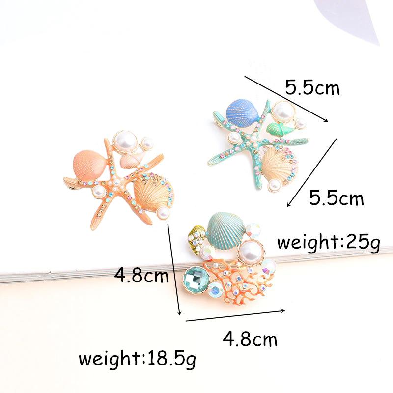 Seesterne und Muscheln Broschennadeln der Ozean-Serie