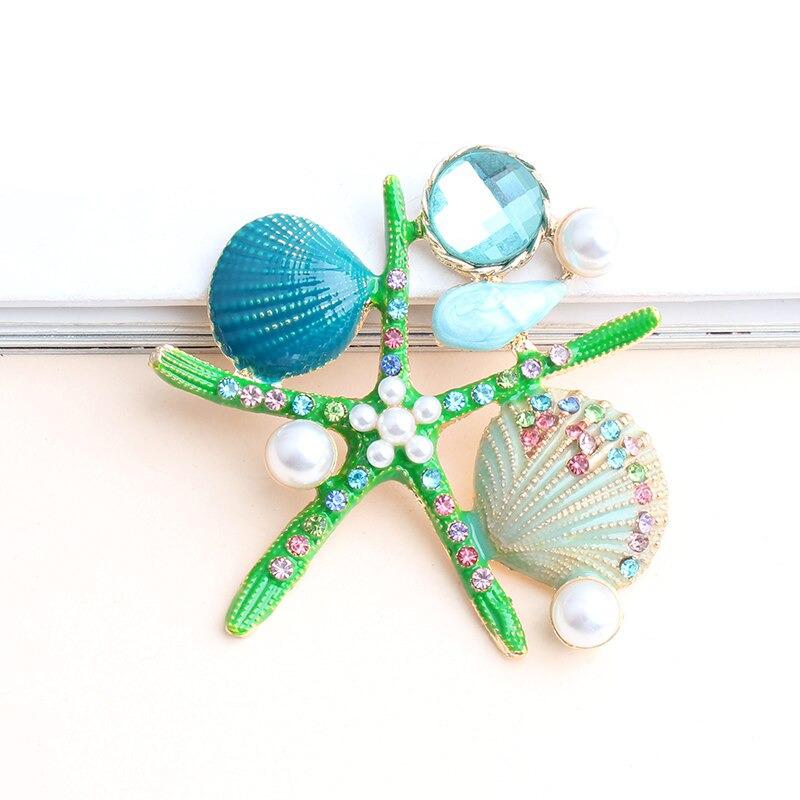 Seesterne und Muscheln Broschennadeln der Ozean-Serie