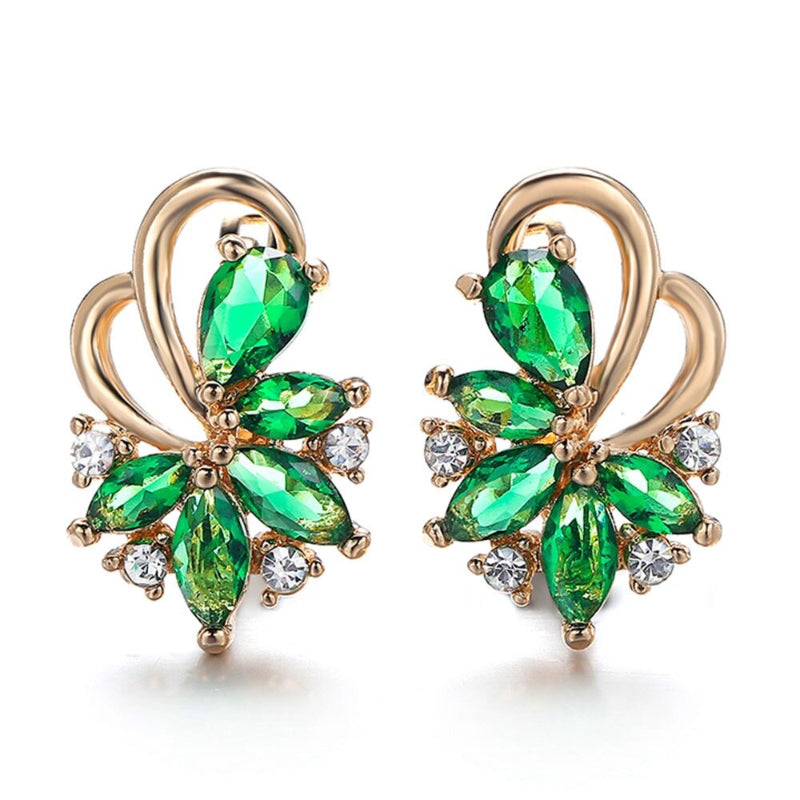 On-Fleek – Mehrfarbige Ohrstecker mit Zirkonia-Blumendesign