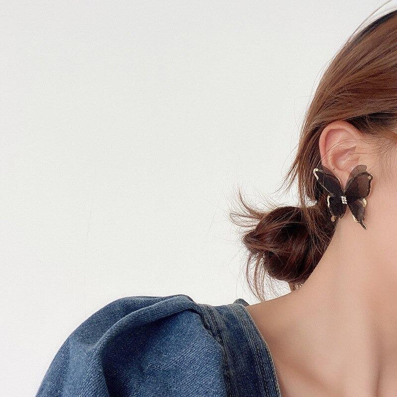 Trendy Ohrstecker mit Schmetterlings-Motiv aus Spitze