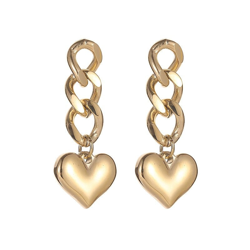 Trendy geometrische Ohrringe aus Edelstahl