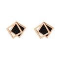 Trendy geometrische Ohrringe aus Edelstahl