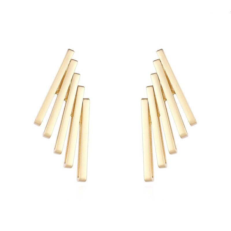 Trendy geometrische Ohrringe aus Edelstahl