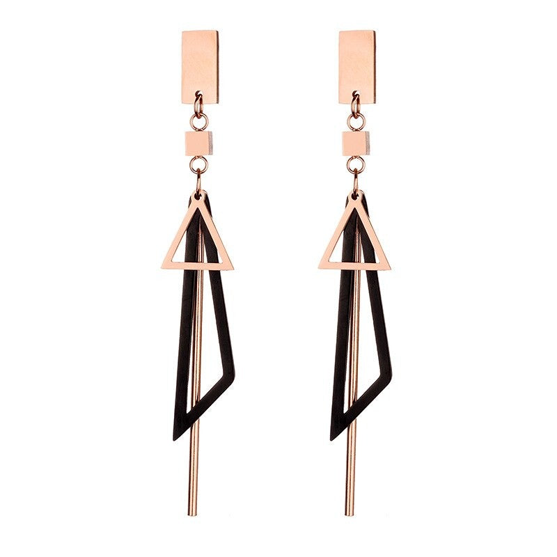 Trendy geometrische Ohrringe aus Edelstahl