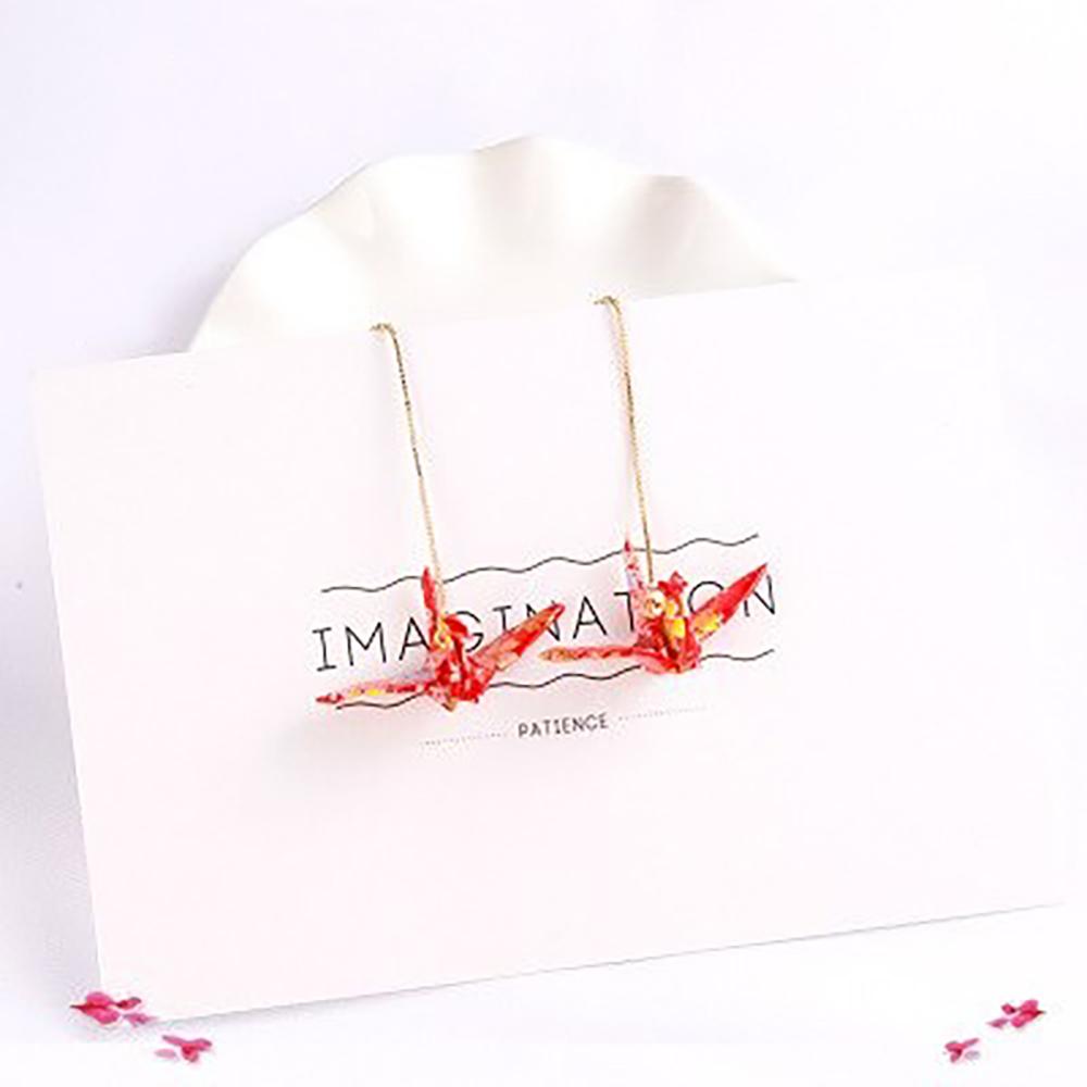 Einzigartige Origami-Ohrringe mit Papierkranichen