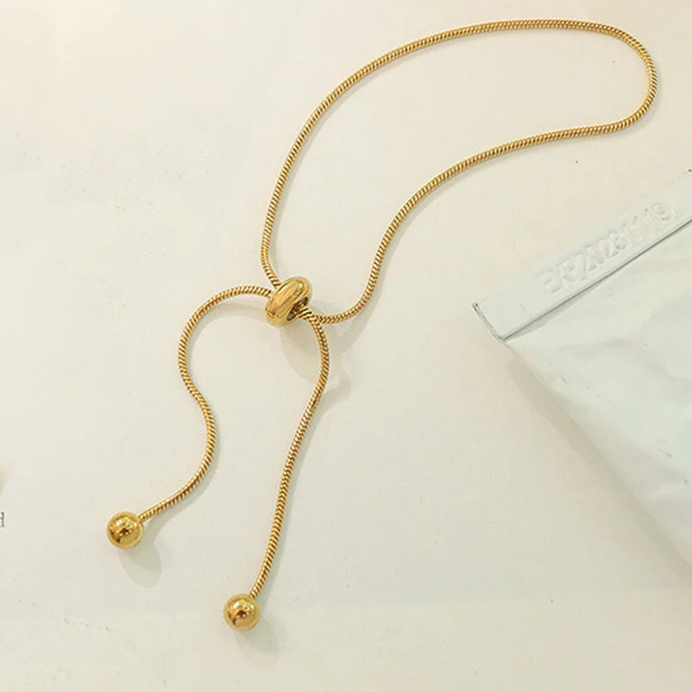 Elegantes Goldarmband für Damen - Verstellbarer, zierlicher, minimalistischer edler Schmuck