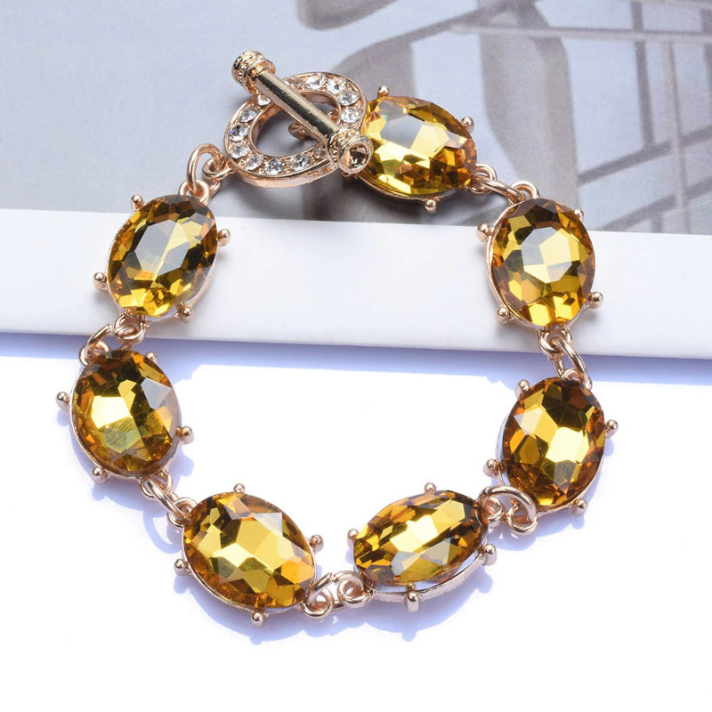Übergroße Vintage-Armbänder aus mehrfarbigen geometrischen Erdsteinen