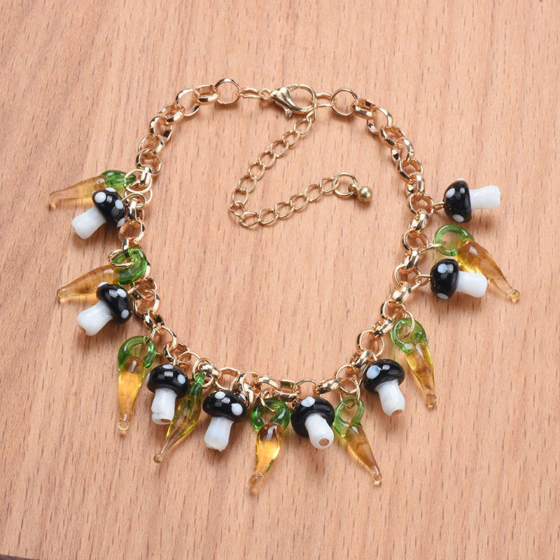 Übergroße Vintage-Armbänder aus mehrfarbigen geometrischen Erdsteinen