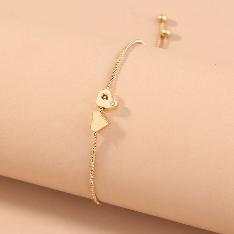 Personalisierte Liebesherz-Anfangsbuchstaben-Armbänder von A-Z