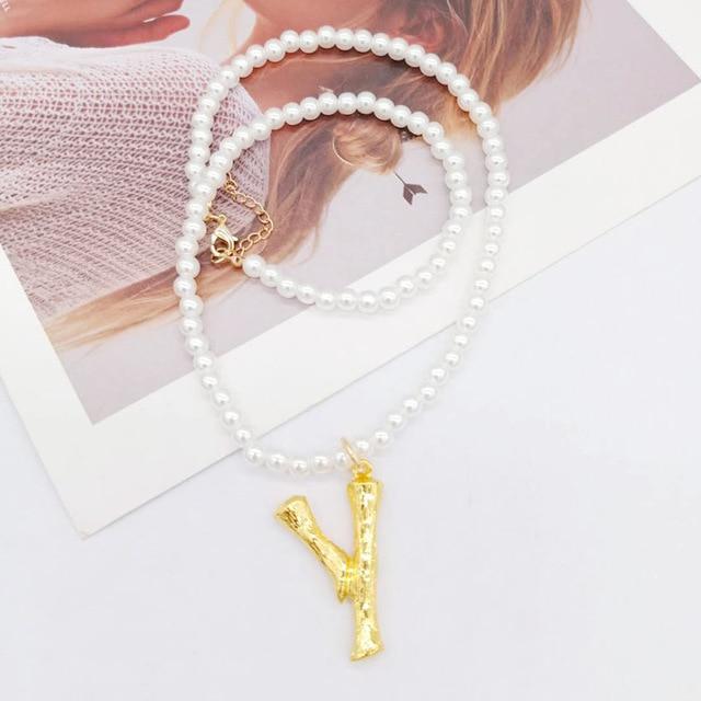 Personalisierte Buchstabenkette mit Perlen