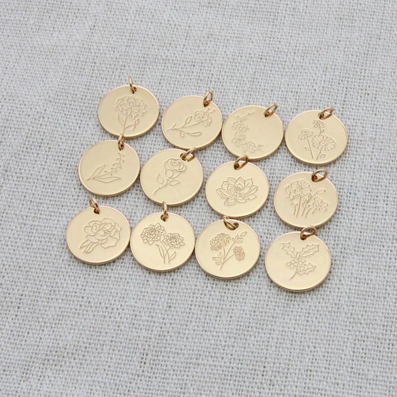 Personalisierte Geburtsblumen-Halskette