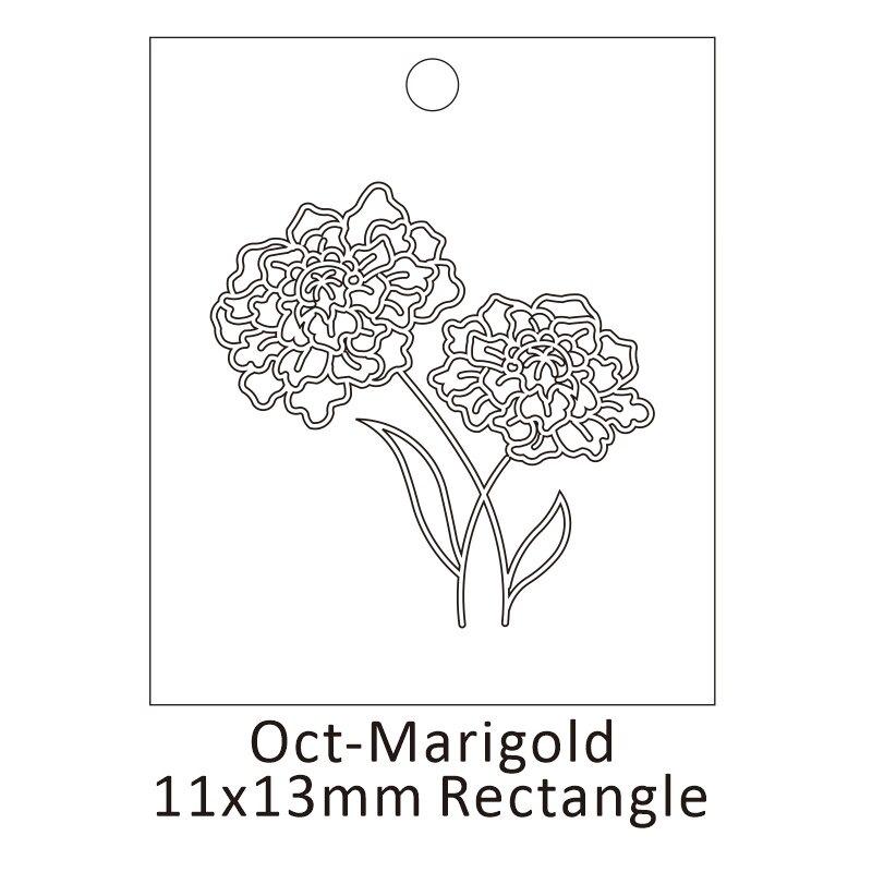 Personalisierte Geburtsblumen-Halskette