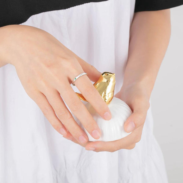 Personalisierter Geburtsstein- und Namensring