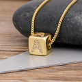 Personalisierter Würfel-Buchstaben-Anfangsanhänger mit Strasssteinen