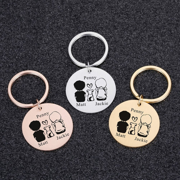 Personalisierte Schlüsselanhänger für Hundeliebhaber und Eltern