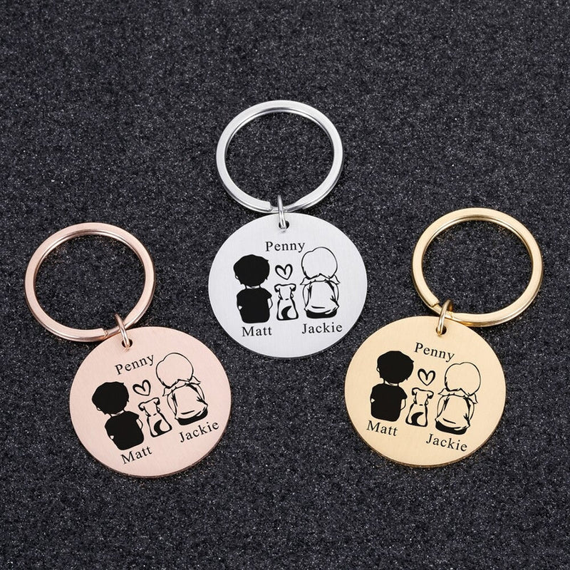 Personalisierte Schlüsselanhänger für Hundeliebhaber und Eltern