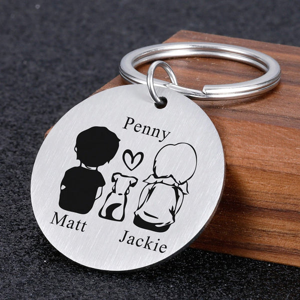 Personalisierte Schlüsselanhänger für Hundeliebhaber und Eltern