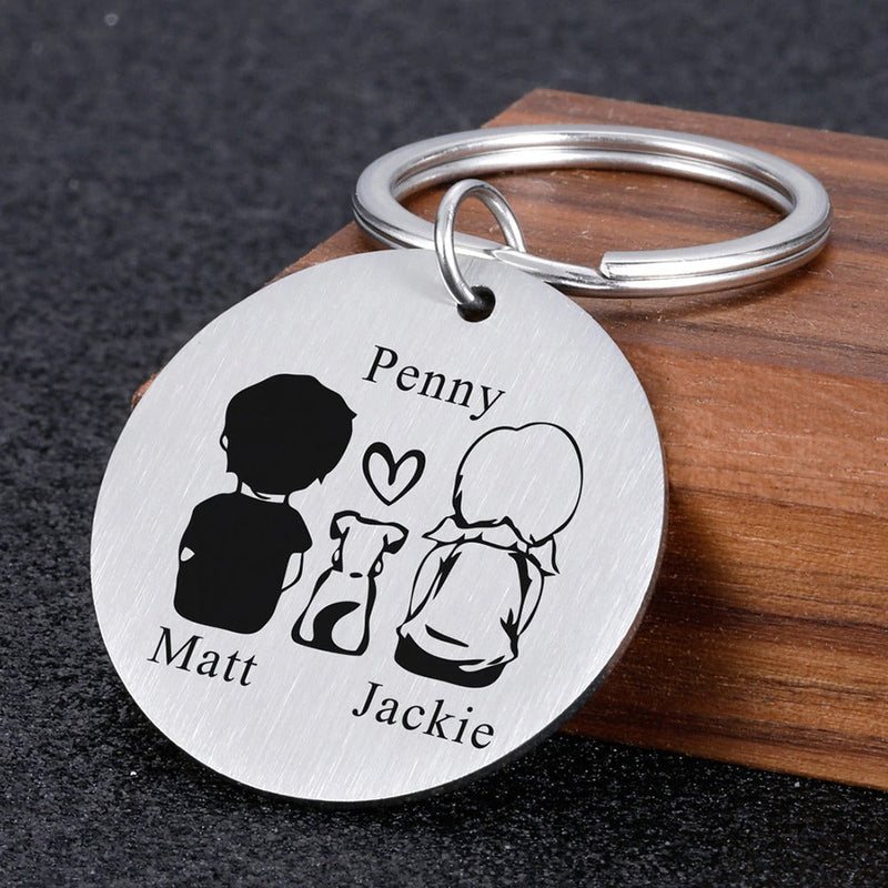 Personalisierte Schlüsselanhänger für Hundeliebhaber und Eltern