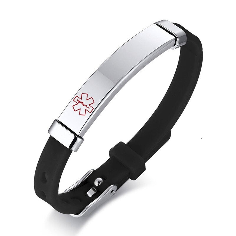 Personalisierte Notfall-ID-Armbänder für Kinder mit medizinischem Logo