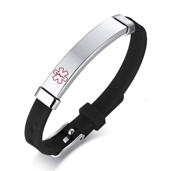 Personalisierte Notfall-ID-Armbänder für Kinder mit medizinischem Logo