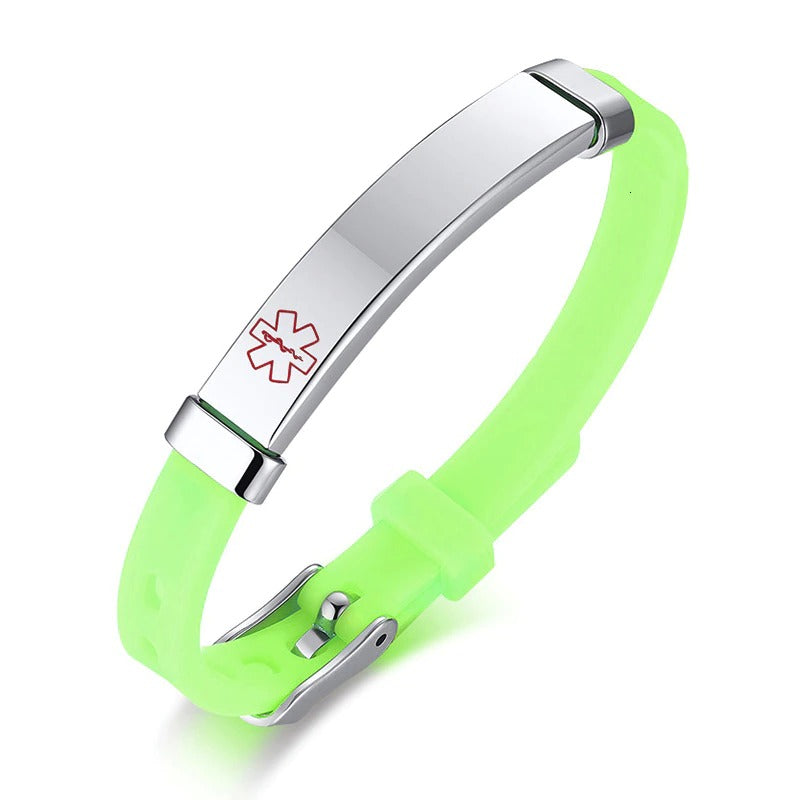 Personalisierte Notfall-ID-Armbänder für Kinder mit medizinischem Logo
