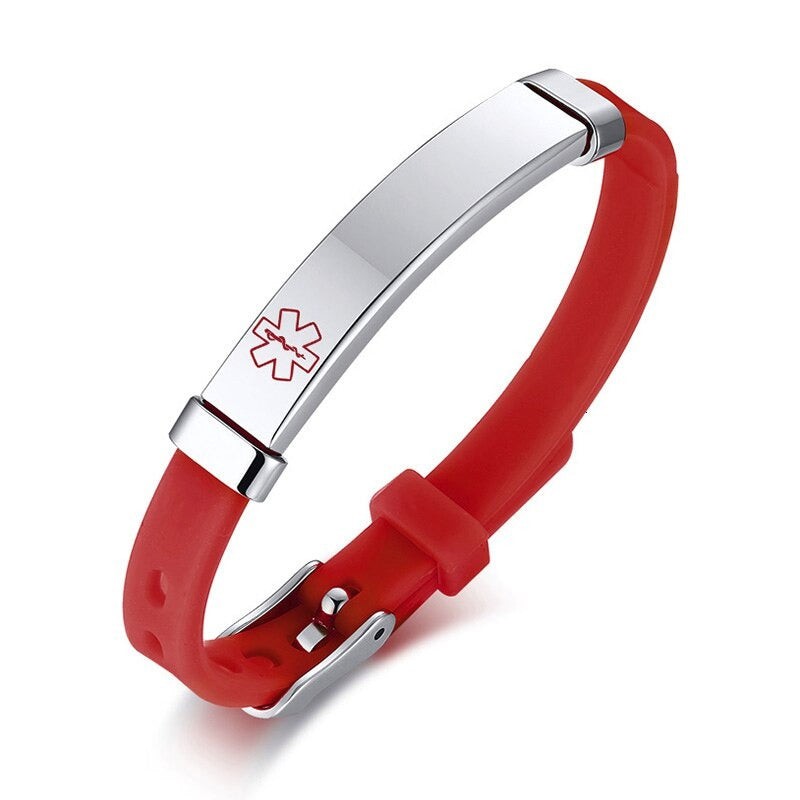 Personalisierte Notfall-ID-Armbänder für Kinder mit medizinischem Logo