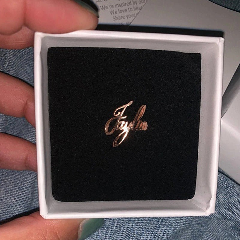 Personalisierte modische Namensringe aus Edelstahl