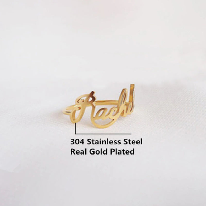 Personalisierte modische Namensringe aus Edelstahl