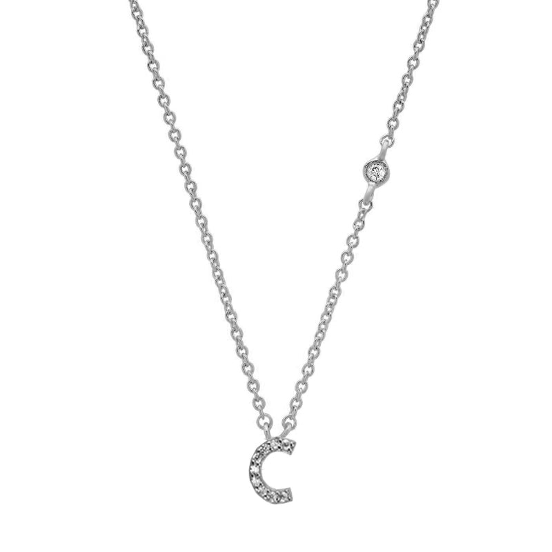 Personalisierte Halsketten mit Mini-Zirkon-Anfangsbuchstaben-Anhänger von A-Z