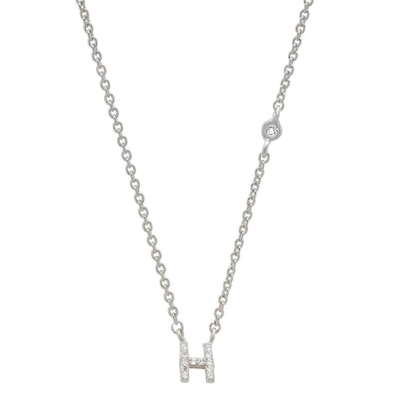 Personalisierte Halsketten mit Mini-Zirkon-Anfangsbuchstaben-Anhänger von A-Z