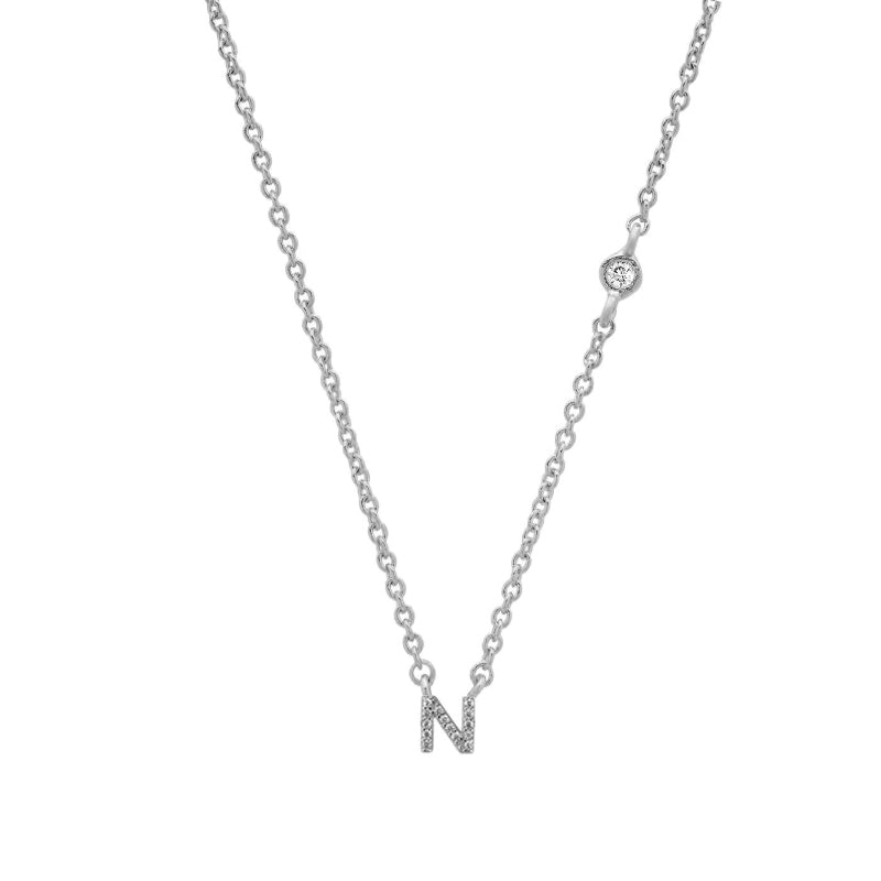 Personalisierte Halsketten mit Mini-Zirkon-Anfangsbuchstaben-Anhänger von A-Z