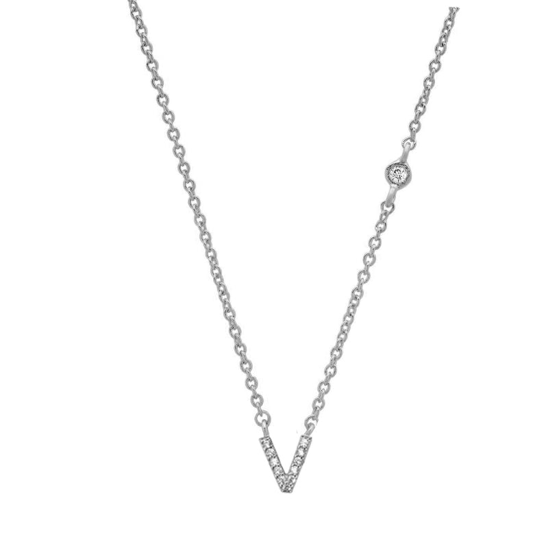 Personalisierte Halsketten mit Mini-Zirkon-Anfangsbuchstaben-Anhänger von A-Z