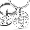 Personalisierter Name Baby Geburtsstatistik Schlüsselanhänger