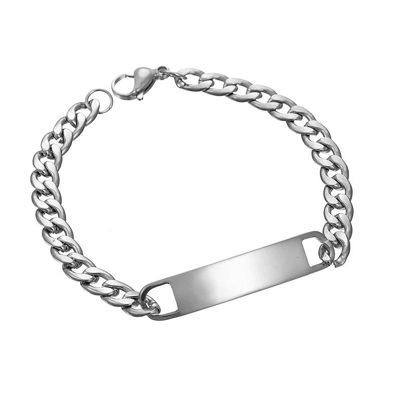 Personalisiertes Namensarmband mit großer Kette für Männer und Frauen
