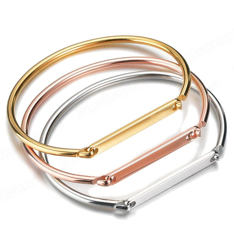 Personalisierter Name Minimalistischer Armreif