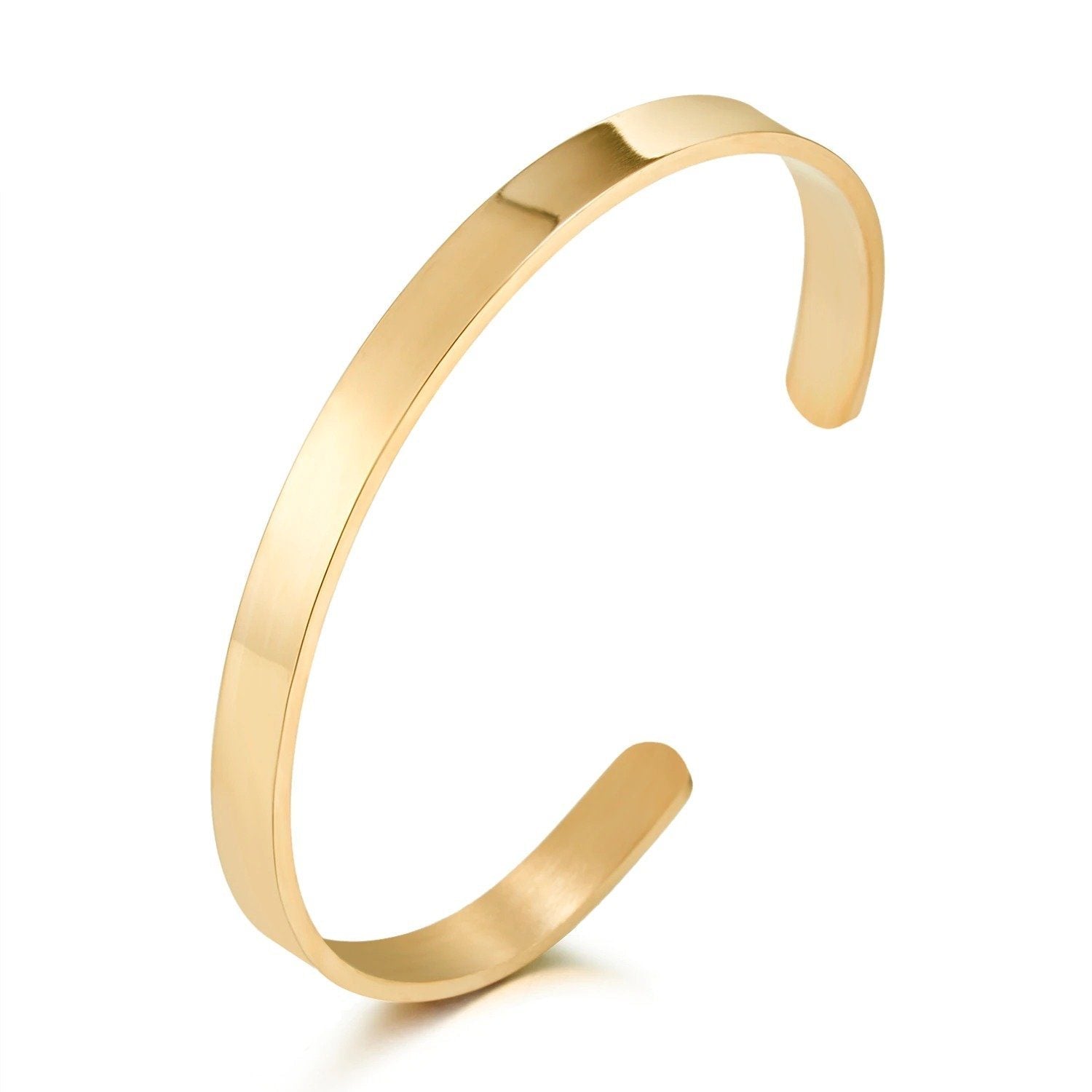 Minimalistisches und dünnes Armreifarmband mit personalisiertem Namen