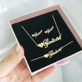 Personalisiertes Schmuckset mit Halskette, Ring und Ohrringen
