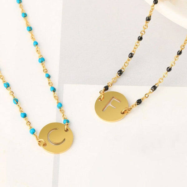 Personalisierte Charm-Armbänder mit Anfangsbuchstaben aus Edelstahl V3