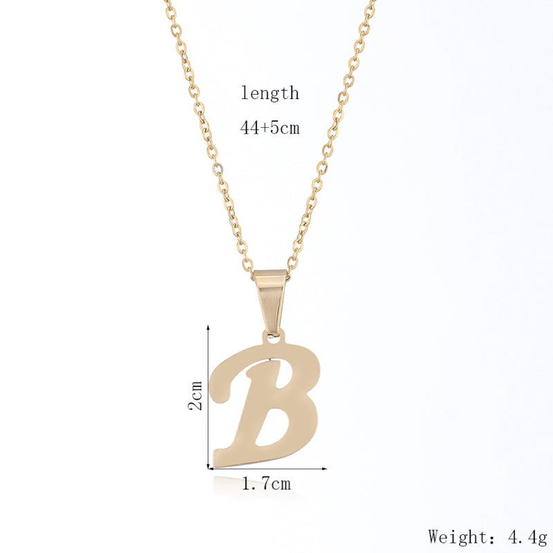 Personalisierte Halsketten mit dickem, kursivem Anfangsbuchstaben-Anhänger