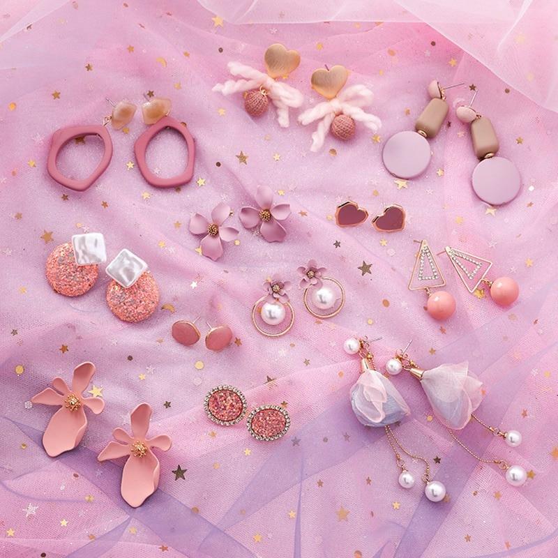 Rosa Party Tropfen Mode Ohrringe