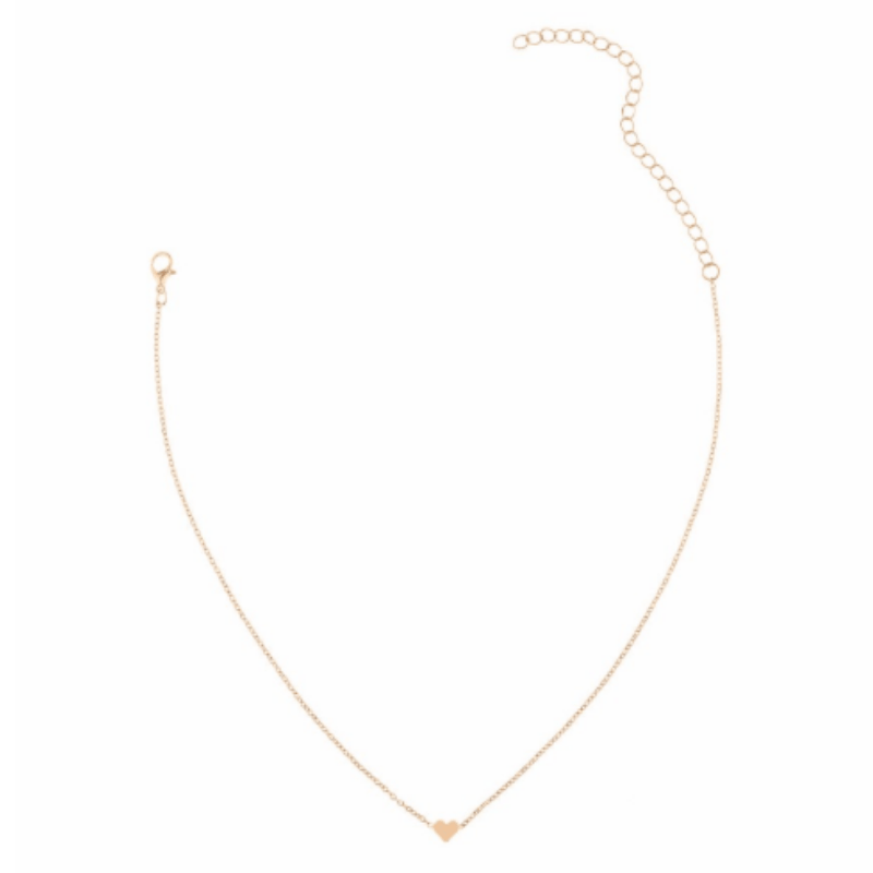 Kostbares Herz, schlichte, zierliche Halskette