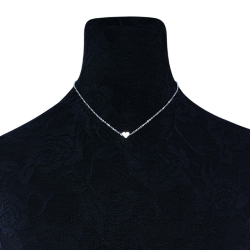 Kostbares Herz, schlichte, zierliche Halskette