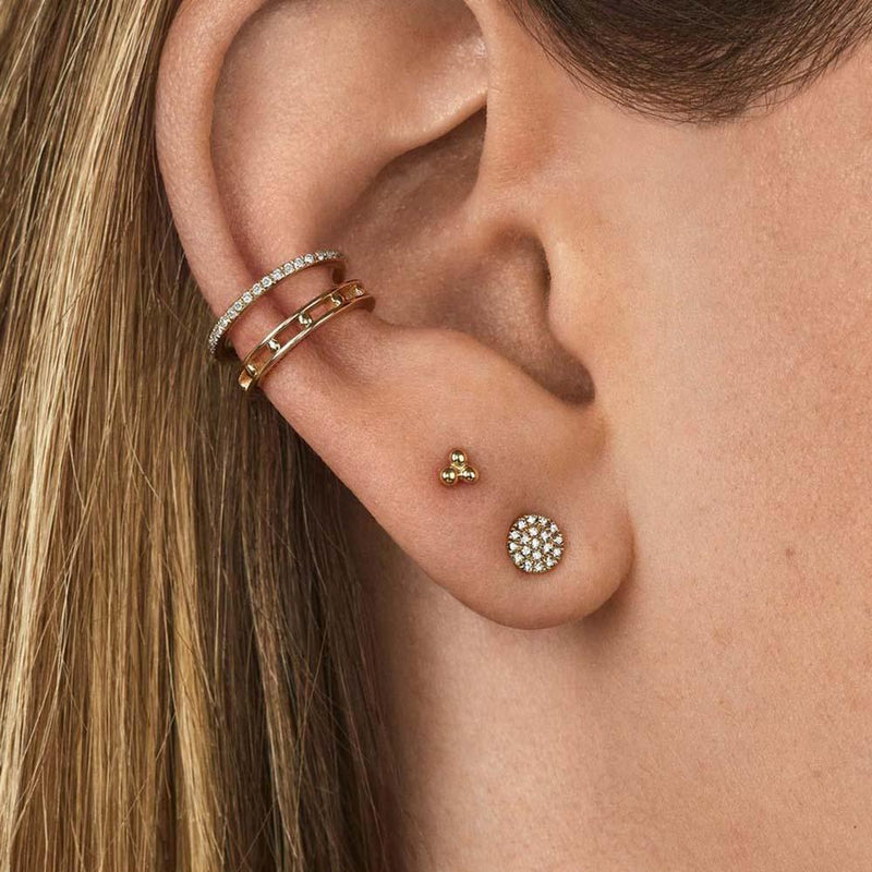 Punk Kristalle Sicherheitsnadel Ohrstecker Set